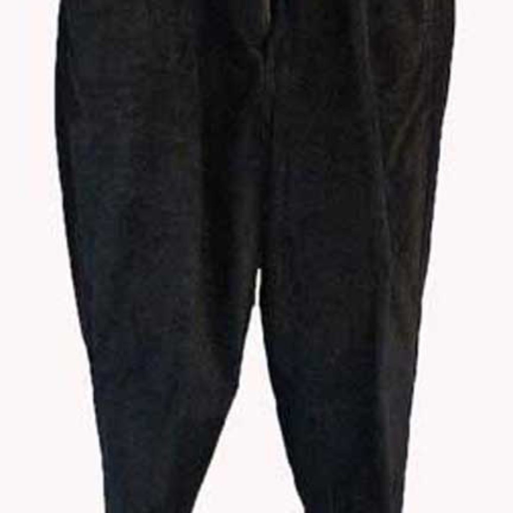 JEANS, SUEDE, WASHABLE, PLUS 20, BLACK, THICKER WARM LINING, FIVE POCKETS, FRONT